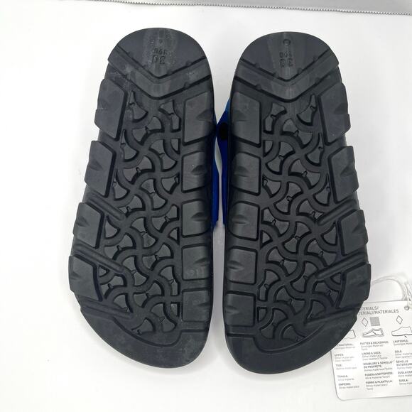 Birkenstock Mogami Blue Black Kids Birko-Flor Buckle Slingback Sandals 12 NWT - Picture 9 of 12